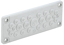 Ввод кабельный мембранный 25 отверстий d=5-26мм IP65 серый картинка 